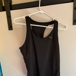 Puma Black Tank Top w/ Bra Liner- Athletic